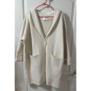 Lush Women's Ivory Long Cardigan Sweater S